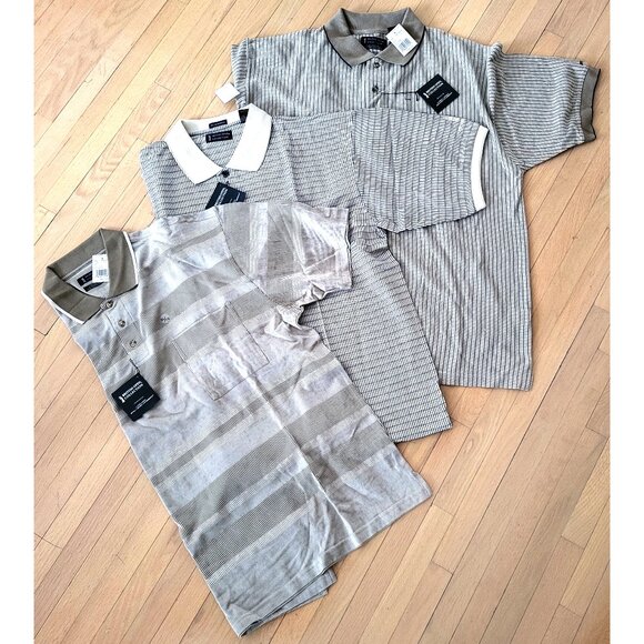 Brand NEW British Open Collection Men Polo Short Sleeve Shirts Lot of 3 - Picture 1 of 2